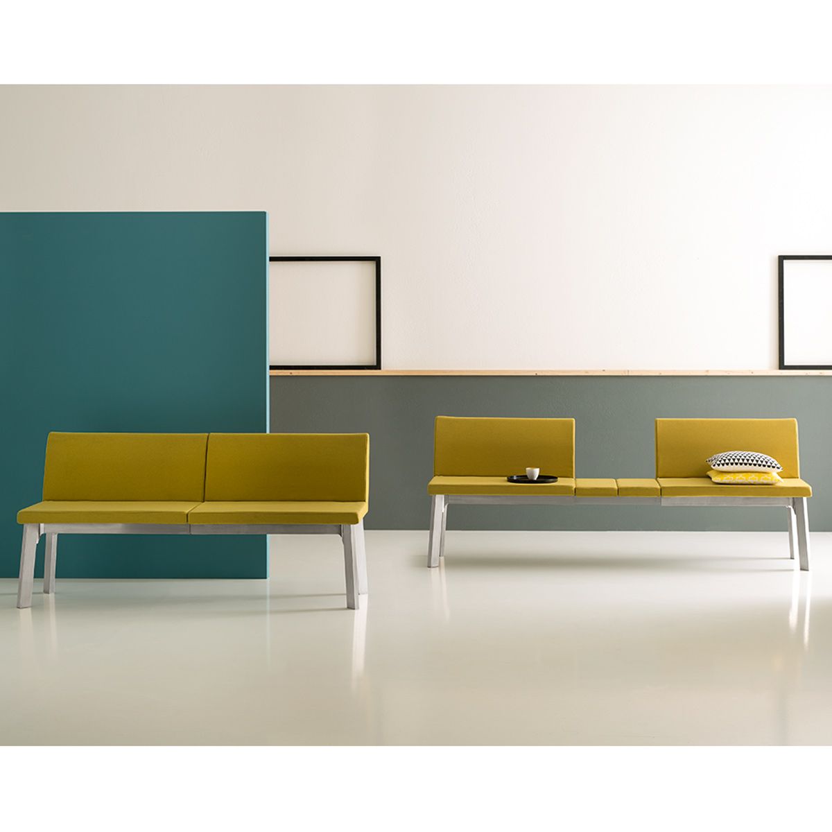 Мягкая скамейка из ткани со спинкой Pointhouse Кроно ARCH-00153205 - Вид №1