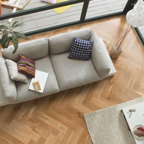 Паркет Ёлка Meister PS 400 Stab 8047 Лайвли Дуб Натур с брашью (Текстурированная) 500х100 мм 2300200052 - Вид №9