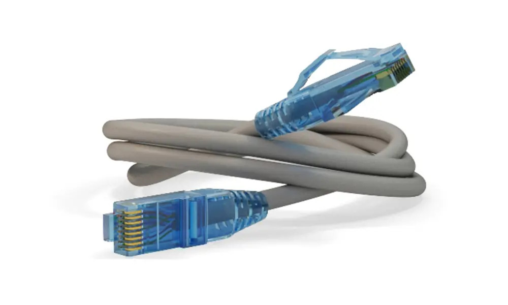 90893711 Патч-корд Hyperline Ethernet Lan категория 6 U/UTP LSZH 1 м серый STLM-1108710
