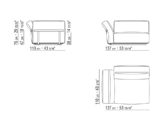 4-местный угловой диван Flexform Camelot ARCH-00041677 - Вид №1