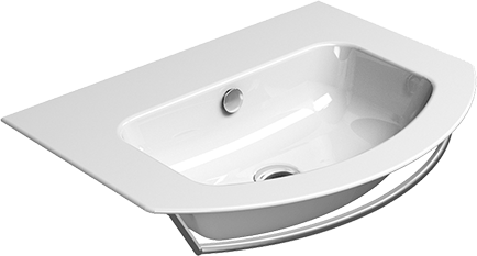 8827111 Подвесная раковина настенная овальная GSI ceramica Pura белая - Вид №1