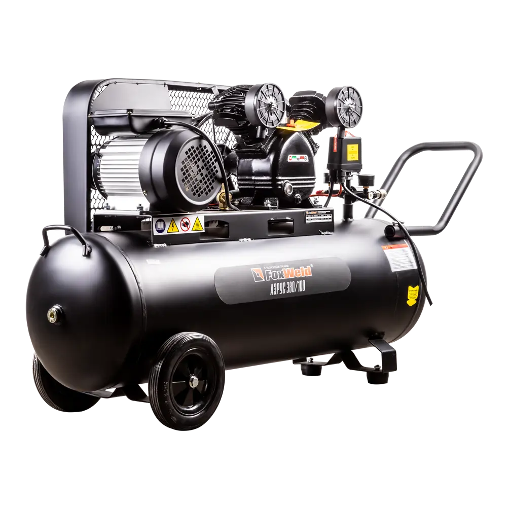 Компрессор масляный АЭРУС 2,2 кВт с ременным приводом 100 л 15308770 STLM-0005673