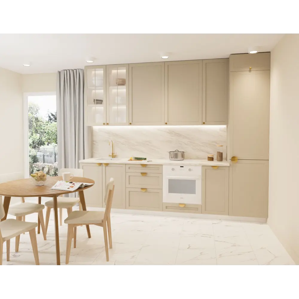 Карниз для кухонного шкафа Ньюпорт Delinia ID 220x7 см МДФ цвет бежевый 89340563 STLM-2029801 Ньюпорт Бежевый - Вид №2