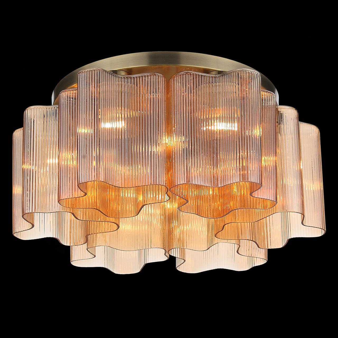 Потолочная люстра ST Luce Onde SL117.302.06 ST LUCE ДИЗАЙНЕРСКИЕ, ONDE 328346 Бронза;прозрачный;коричневый  - Вид №2
