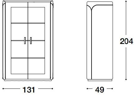 VOLPI Витрина из дерева и стекла со встроенной подсветкой Luigi volpi Lv-14001 - Вид №1