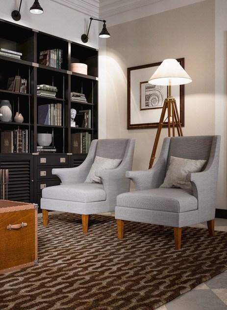 Caroti Кресло из ткани с подлокотниками Via montenapoleone 2034  - Вид №1