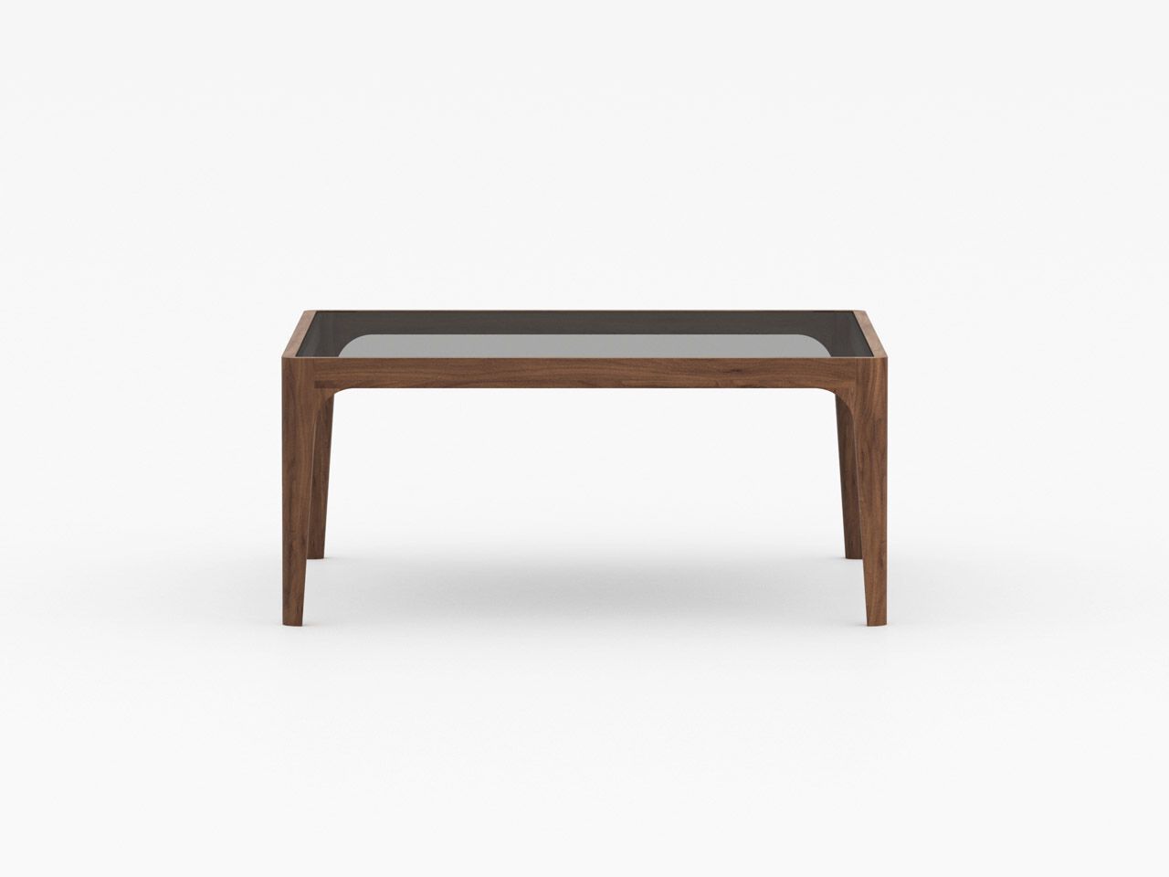 Квадратный деревянный и стеклянный журнальный столик Air Division Perry ARCH-00092568 - Вид №1