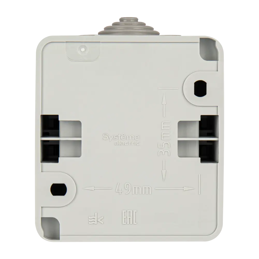 Выключатель SYSTEME ELECTRIC Этюд двухклавишный влагозащищенный 12511297 STLM-1430973 - Вид №3