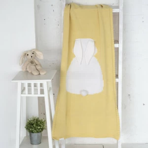 Плед ЗАЙКА 60*90 св.желтый+белый APERO ДИЗАЙНЕРСКИЕ, ЗАЙЦЫ, ЖИВОТНЫЕ 134580 Желтый