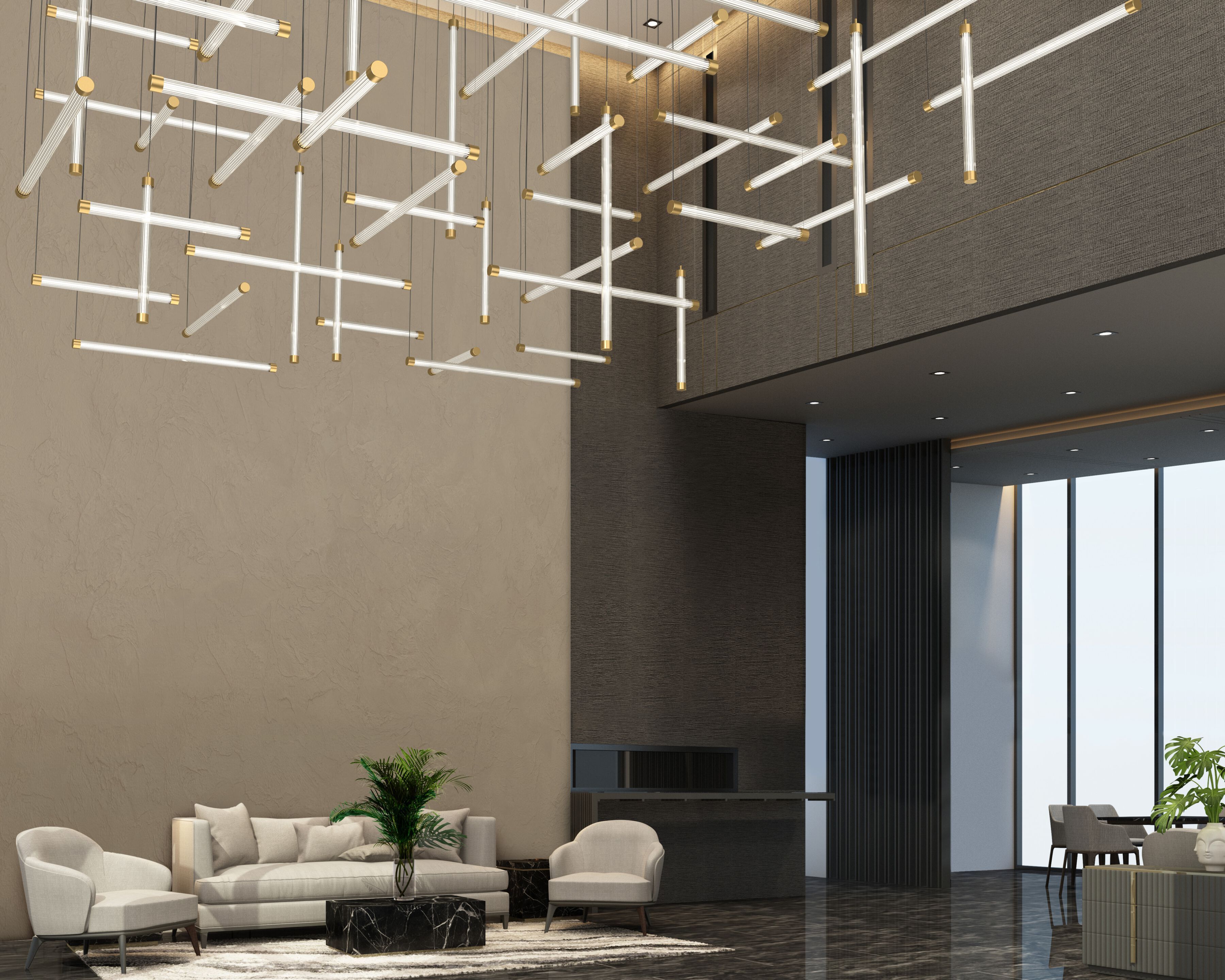 Подвесной светильник из боросиликатного стекла Euroluce Lampadari текстура ARCH-00035908 - Вид №2