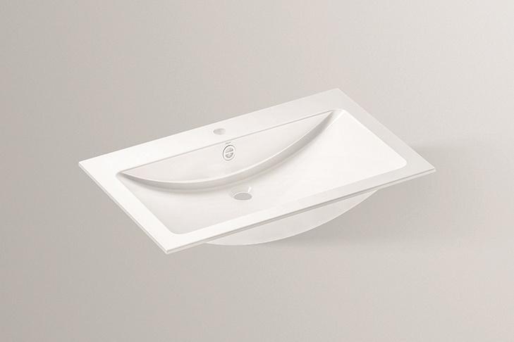 2204200401 Встраиваемая раковина, eb.r800h, белая, противомикробное Alape серия R 