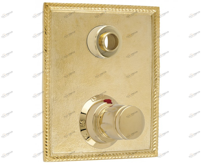 046290.2B0.50 Комплект отделки с ручкой для термостатической системы с переключателем на 2 направления Яркий хром Mestre 