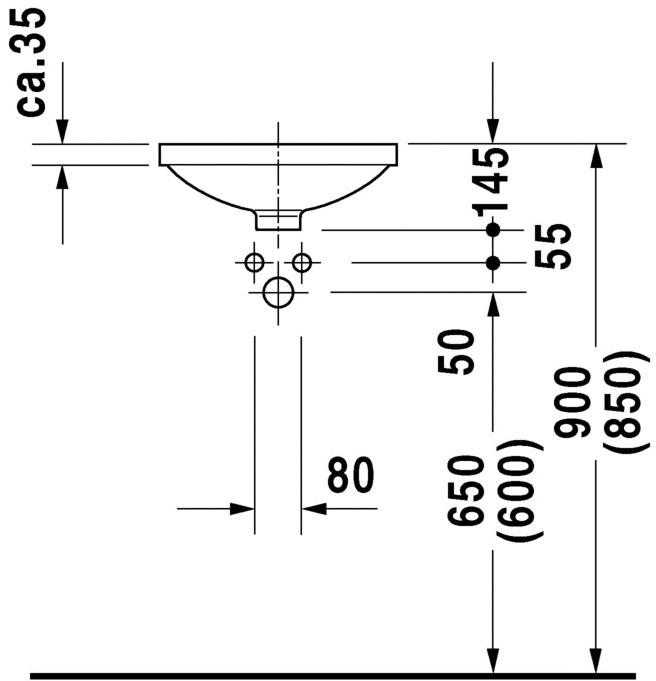 Накладная раковина под столешницу  овальная Duravit Architec sun-id-1392874 - Вид №4
