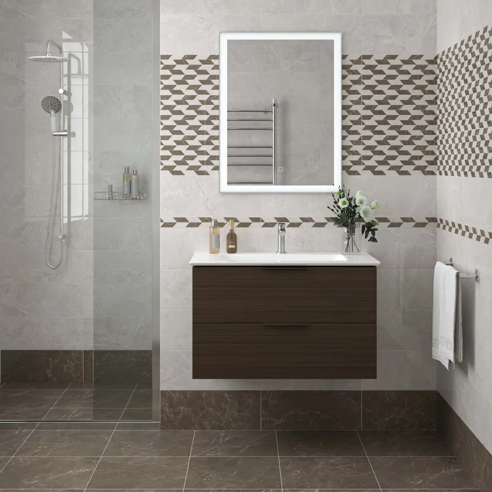 Декор настенный Kerama Marazzi Феррара-Фоджа VT/A589/7000 20x50 см матовый цвет белый коричневый 87653963 STLM-2029994 - Вид №4
