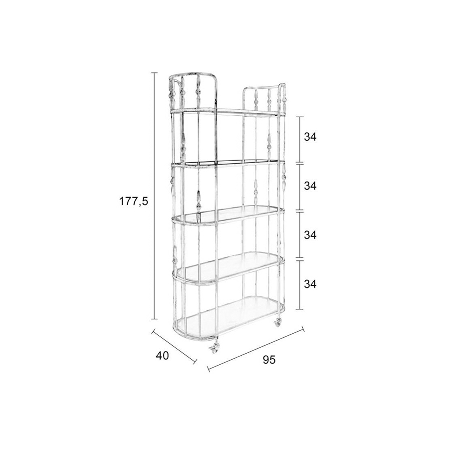 Стеллаж Blos White Label Living 4200008 - Вид №9