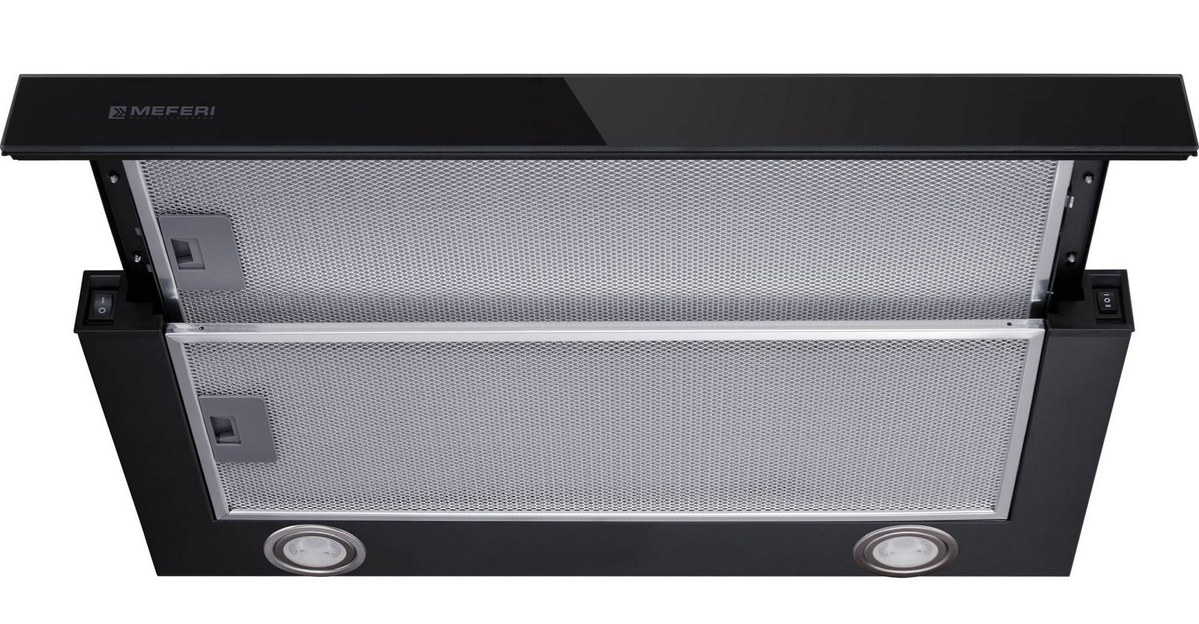 9202542 Вытяжка телескопическая Meferi SLIDEBOX60BK GLASS ULTRA черный/черный STDN-0041504 - Вид №4