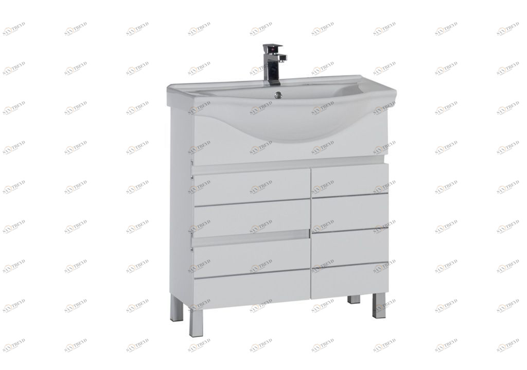 Тумба с раковиной Aquanet Доминика 80 б\к белый 0017237500169551