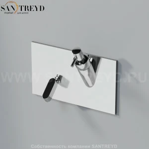 Встроенный однорычажный джойстиковый смеситель с диспенсером для мыла ARUB1013NS SQUARE для ванны или душа хромированный