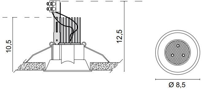 EGOLUCE Встраиваемый светодиодный точечный светильник Tappo 6330 + power led  - Вид №2