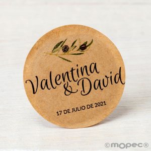 X441 PERS. 48 Индивидуальные стикеры «оливковый филиал» Dekoraniaevents Bodas