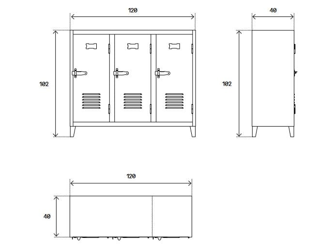 Стальной шкаф Tolix ABC ARCH-00038152 - Вид №4