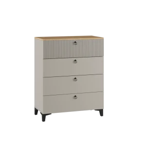 91814248 Комод Альбина Мс Ника 4 ящика 80x92x41 см ЛДСП цвет кашемир STLM-1352229