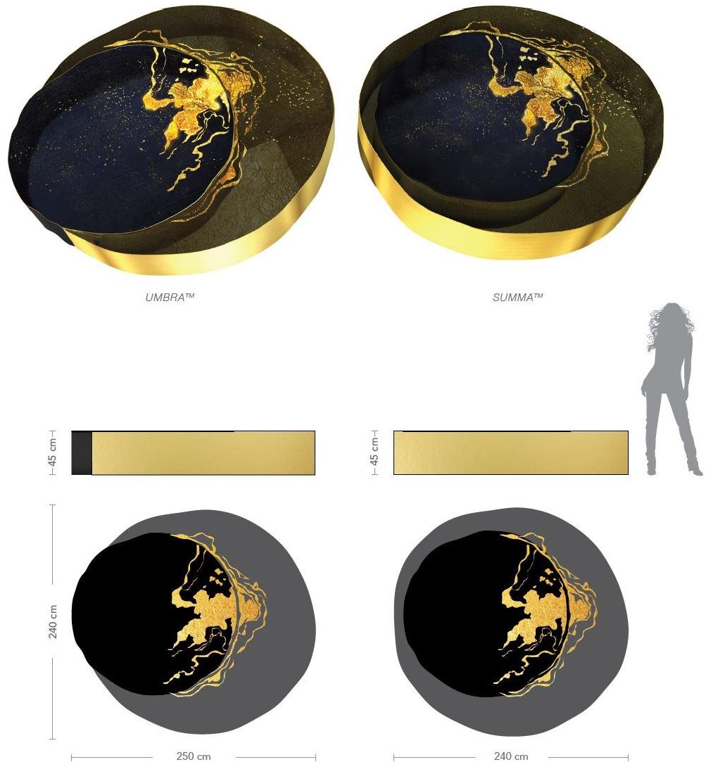 Unica by Tecnotelai Круглый журнальный столик из нержавеющей стали и стекла Eclisse sun-id-1427310 - Вид №1