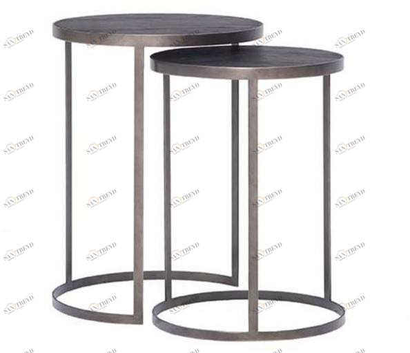 Tonin Casa Высокий круглый деревянный журнальный столик  T6237 