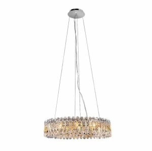 Подвесная люстра Crystal Lux Lirica SP10 D610 Chrome CRYSTAL LUX ДИЗАЙНЕРСКИЕ, LIRICA 138885 Золотой