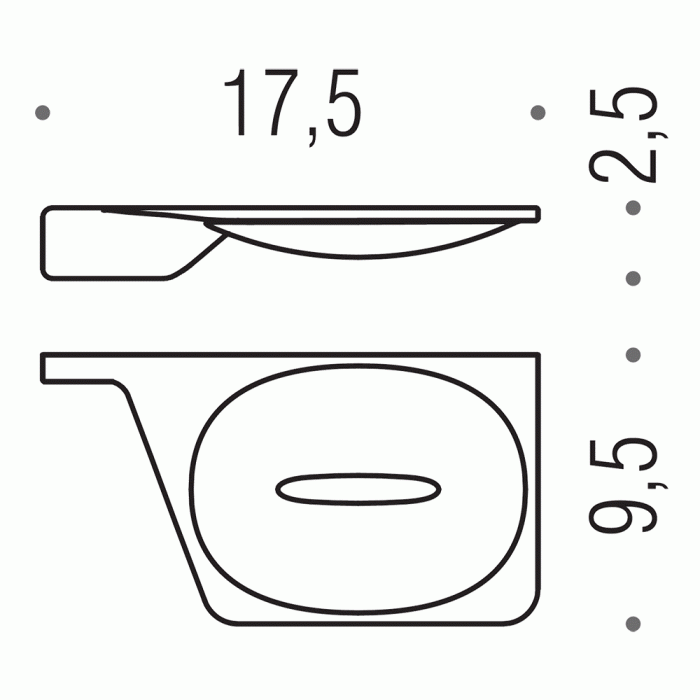 B2501 DX Мыльница настенная (правая) COLOMBO Alize Colombo Design - Вид №2