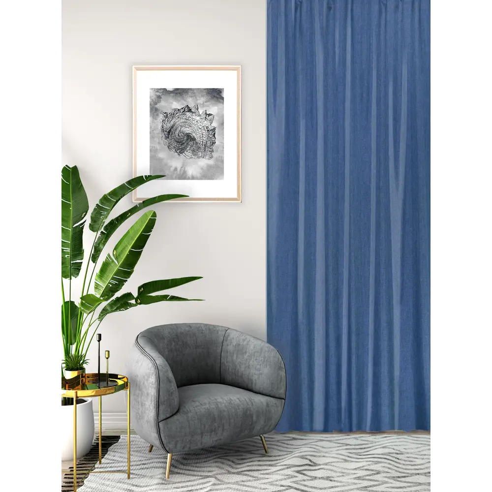 Штора на ленте Seasons Looks 140х260 см Nemo2 цвет темно-синий 84177633 STLM-2087541  - Вид №4