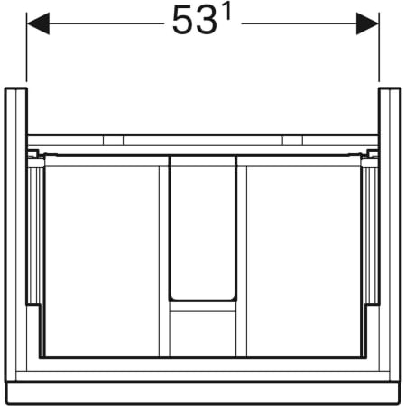 841391000 Шкафчик для раковины Geberit iCon, с двумя выдвижными ящиками Geberit  - Вид №19