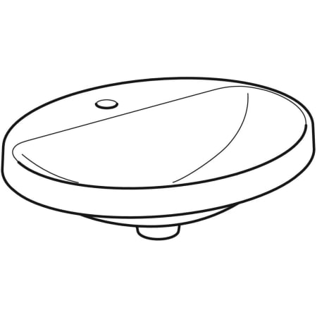 500.722.01.2 Встраиваемая раковина Geberit VariForm овальной формы, с полкой для отверстия под смеситель Geberit  - Вид №11