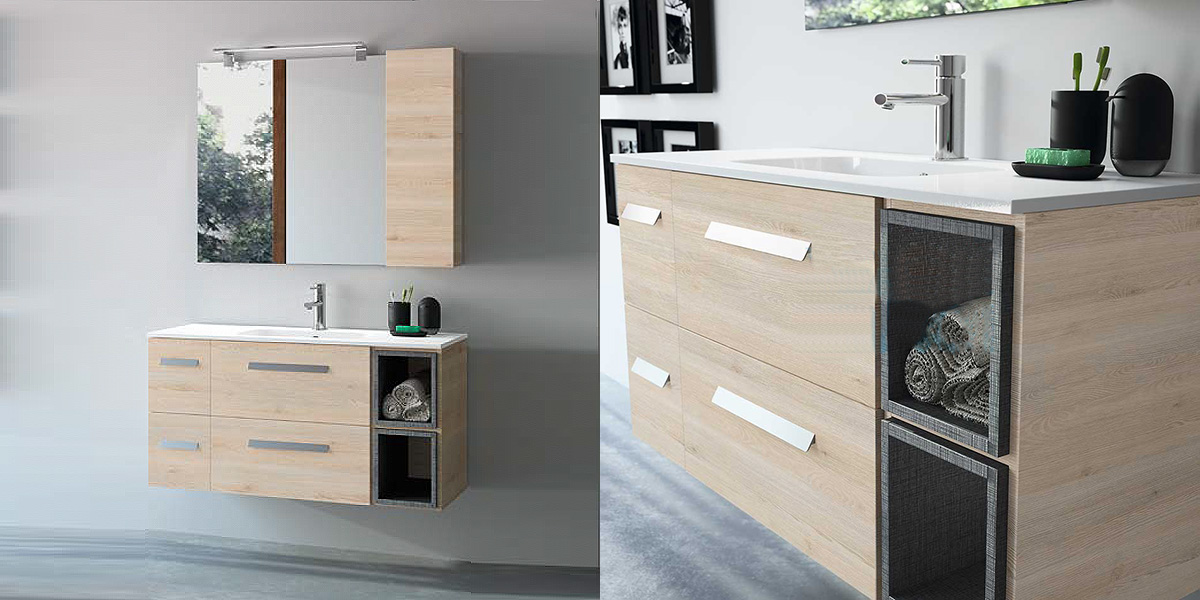 КОМПЛЕКТ МЕБЕЛИ FUSSION CHROME 110 СМ NATURAL SALGAR 23285 - Вид №1