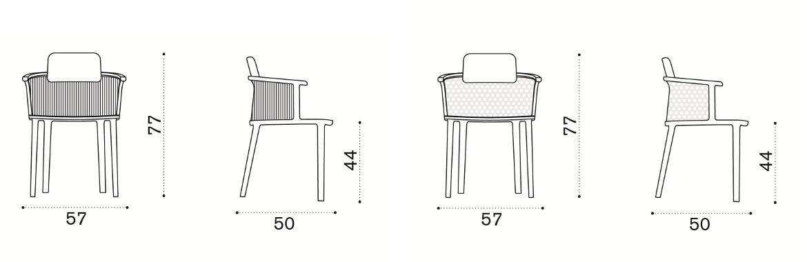 Ethimo Штабелируемый садовый стул из алюминия Nicolette Nipdim__t - Вид №14