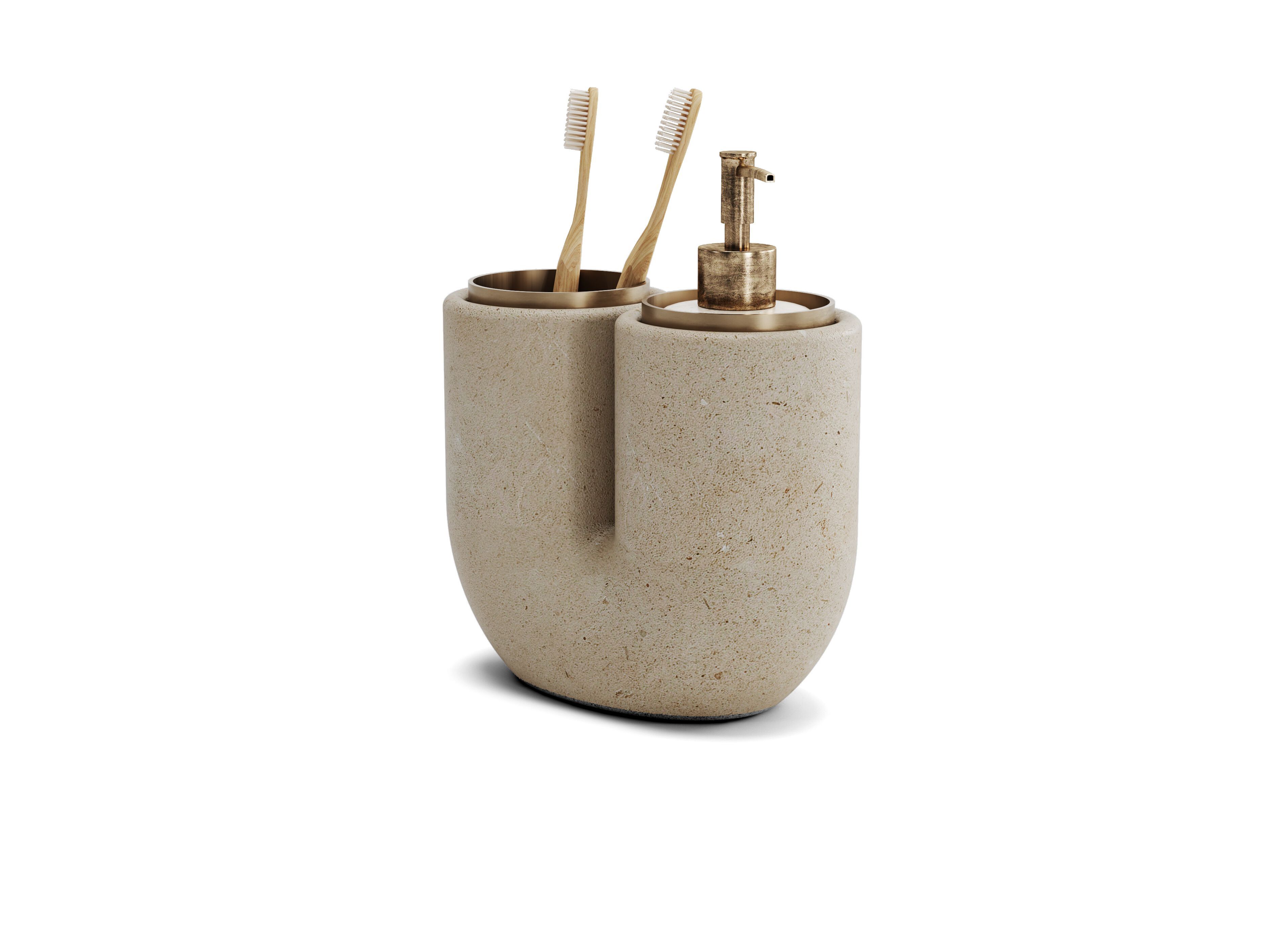 Держатель зубной щетки из камня Лечче PIMAR A1 - MAAT ARCH-00022216