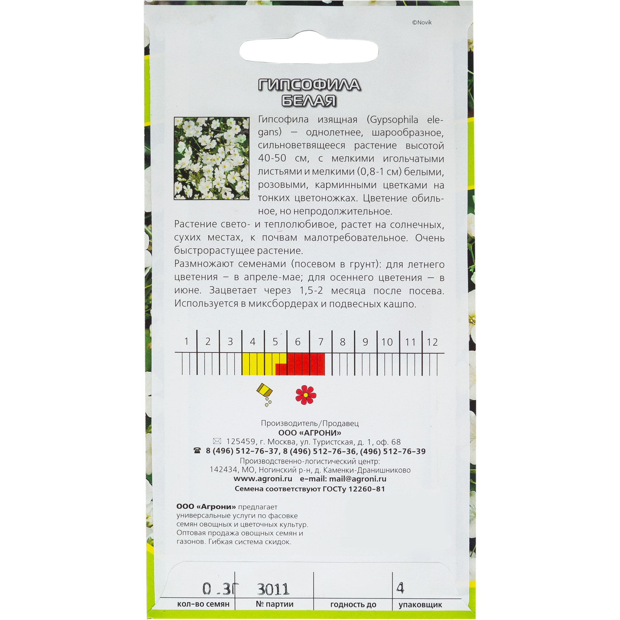 13067212 Гипсофила белая Santreyd  - Вид №1