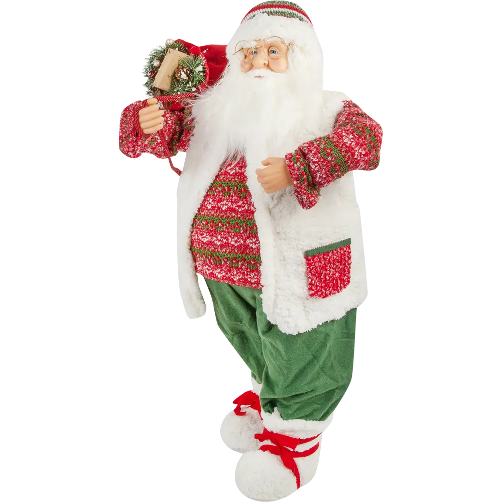 Фигурка декоративная «Дед Мороз в красном», 80 см, пластик, цвет красный RELANCE STLM-2103104