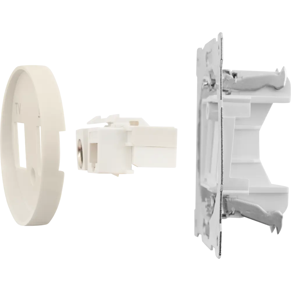ONEKEYELECTRO Florence - розетка двойная TV/RJ45 бежевая 84684123 STLM-0053627 - Вид №4