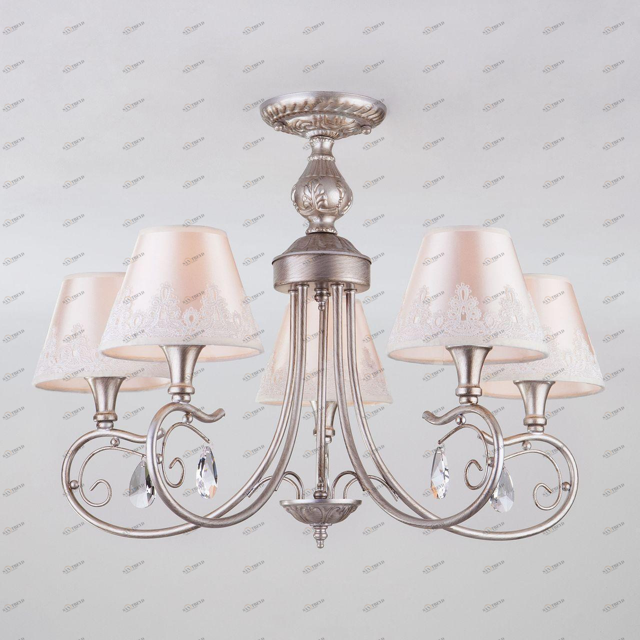 Потолочная люстра Eurosvet Incanto 60069/5 серебро EUROSVET INCANTO 184389 Бежевый