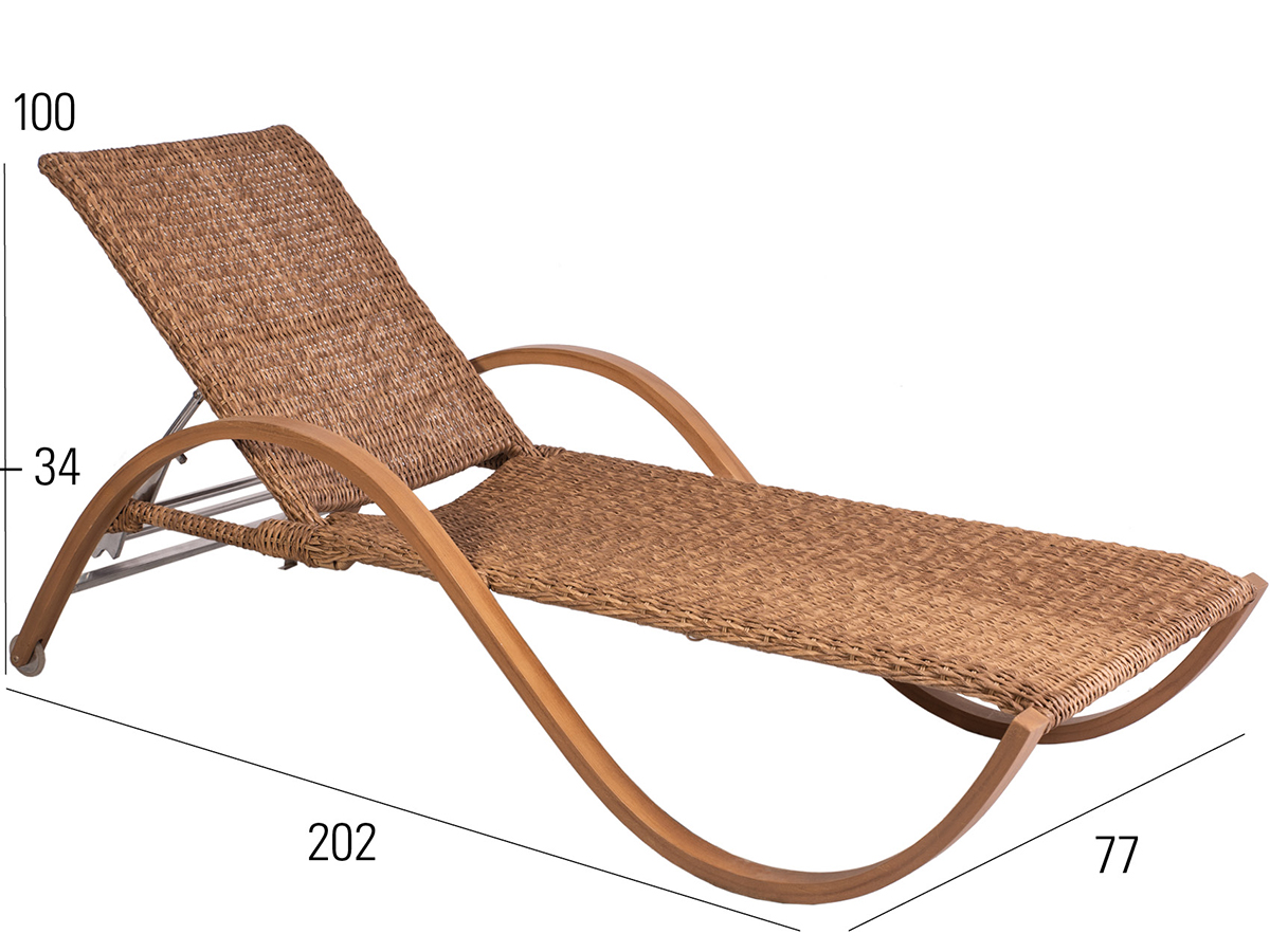 68.00.0392 Bow Twist шезлонг натуральный / борнео Mbm - Вид №2