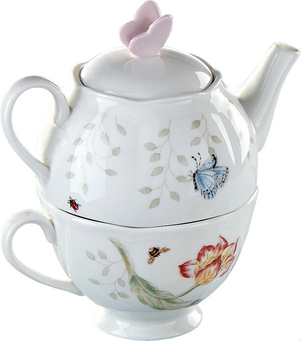 10546691 Lenox Сервиз чайный "Эгоист.Бабочки на лугу" на 1 персону 3 предмета Фарфор 