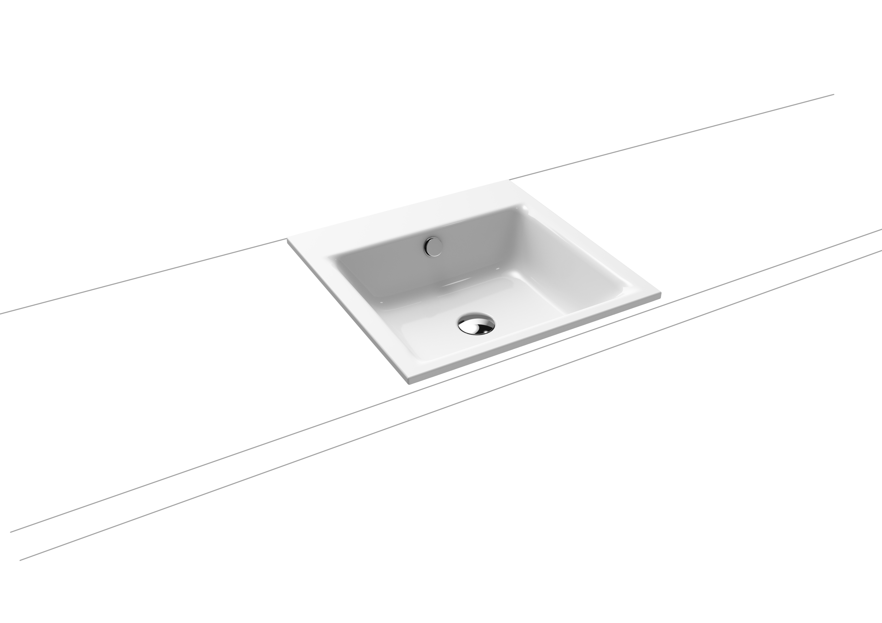 Умывальник KALDEWEI Сталь эмалированная 3151 258 альпийский белый матовый 31513319258 - Вид №1