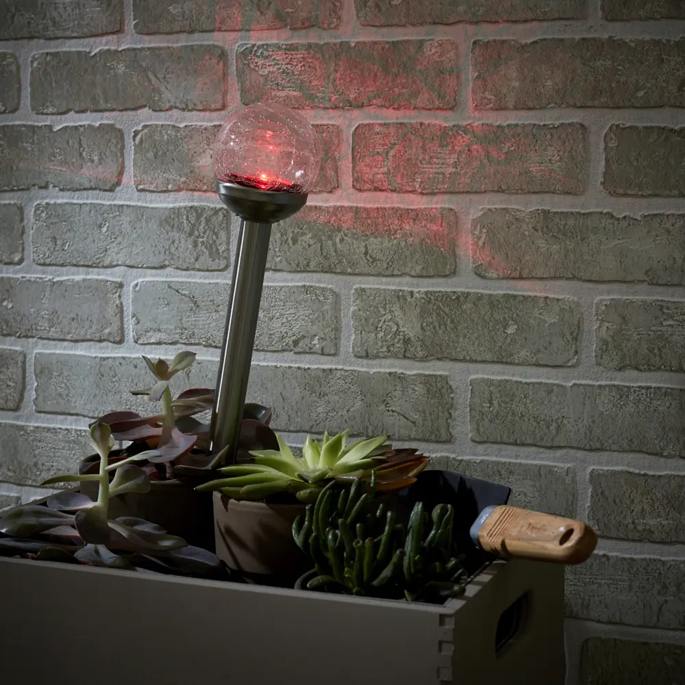 Светильник садовый Inspire Ferula на солнечных батареях, со сменой цвета RGB, цвет никель 80123626 STLM-2052596  - Вид №6
