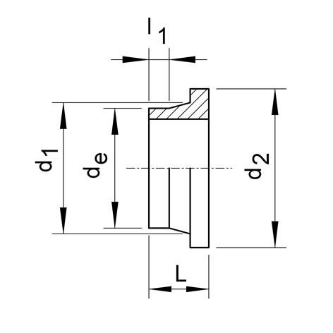 SANIT 293114511 Сто конец, PP, SDR 11, короткий, с гладкой уплотнительной поверхностью  - Вид №1