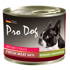 ПР0029865 Корм для собак ягненок, морковь конс. 200г PRO DOG