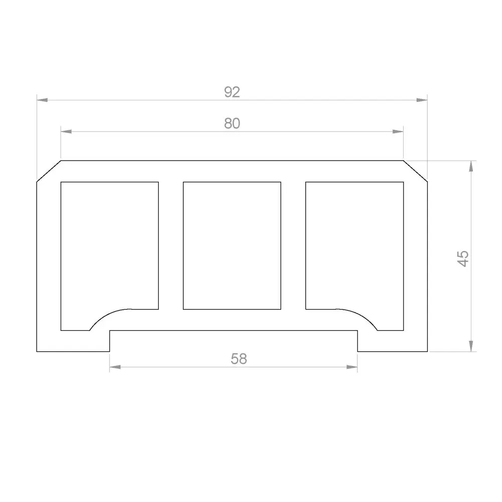 89357801 Перила прямоугольные ДПК 45x92x3000 мм венге STLM-1012914 NAUTICPRIME  - Вид №3