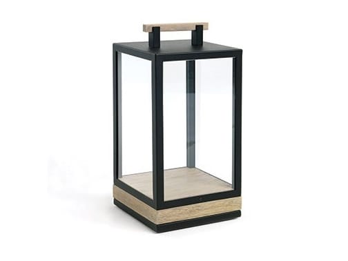 Настольная лампа с батарейным питанием из тикового дерева Ethimo Carrè ARCH-00094982