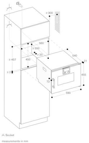 Gaggenau Стеклянная паровая печь Serie 200 Bsp221101  - Вид №2