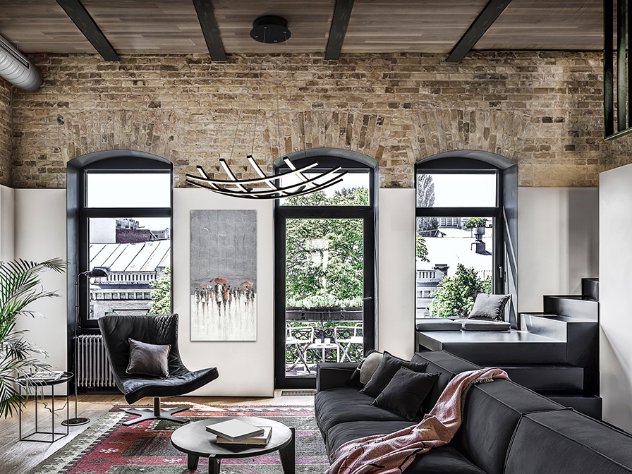 108977 Подвесной светильник 78Ø черный Schuller Trama II 